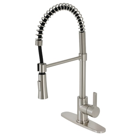 Gourmetier LS8678CTL Continental Single-Handle Pre-Rinse Kitchen Faucet, Nickel LS8678CTL